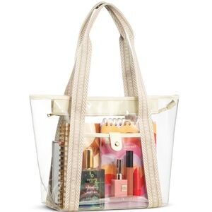 Premium Clear Tote Bag - Large Transparent Bag Stadium Events, Beach new